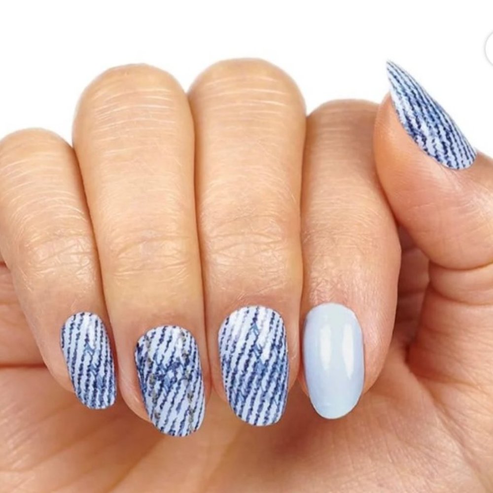 RETIRED Color Street "Blue Jean Baby" Nail Strips